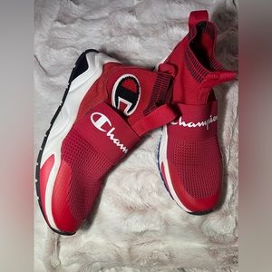 Champion Shoes Youth Rally Pro Low Top Sneakers White Red, White, Black Slip